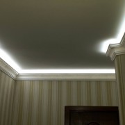 Светодиодная подсветка потолка пример
