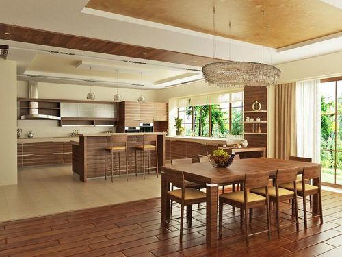 Дизайн кухни-гостиной в частном доме: фото интерьеров, планировка столовой, совмещение с залом