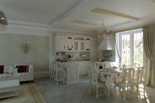 Дизайн кухни-гостиной в частном доме: фото интерьеров, планировка столовой, совмещение с залом