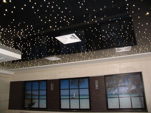 Натяжной потолок звездное небо: фото с облаками, небосвод и седьмое небо, эффект в небольшую комнату, видео