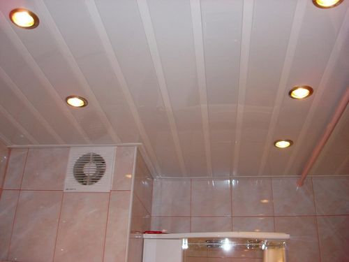 Потолок в ванной: какие выбрать в комнате, что лучше, фото и высота, вентилятор стеклянный, современный профиль