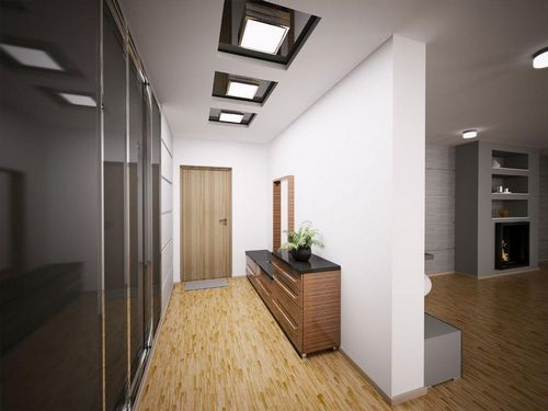 Светильник на потолок в коридор: подсветка и освещение, фото прихожей, натяжные и расположение точечных