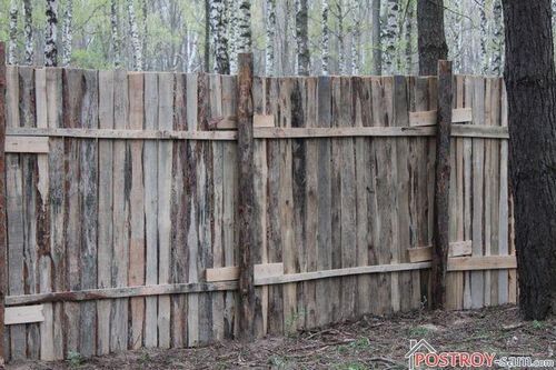 Забор из деревянных щитов