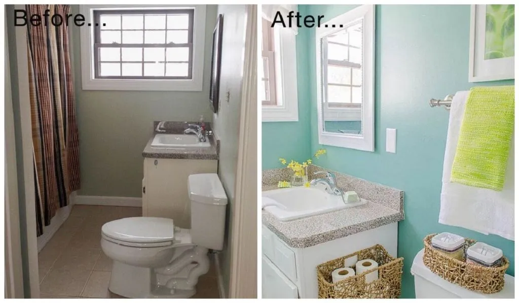 Если в ванной комнате маленькие окна сделайте выбор в пользу светлых тонов