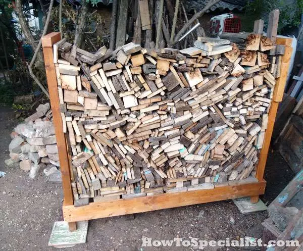 как сделать подставку для дров 