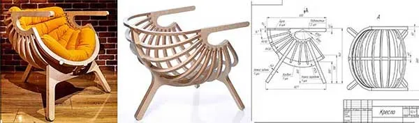чертежи кресла скачать