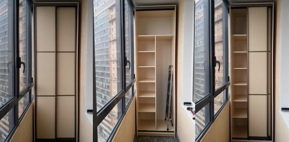 шкаф для хранения на балконе