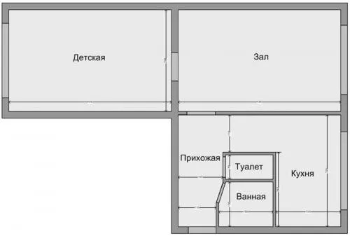 Площадь хрущевк. Варианты планировки