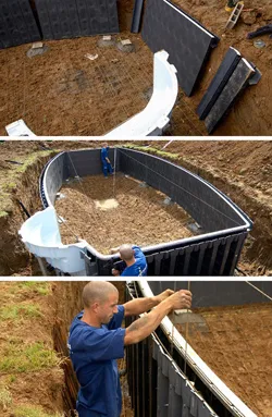 строительство санузла с бассейном