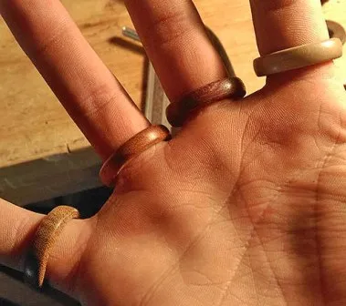 Деревянные кольца на все пальцы своими руками