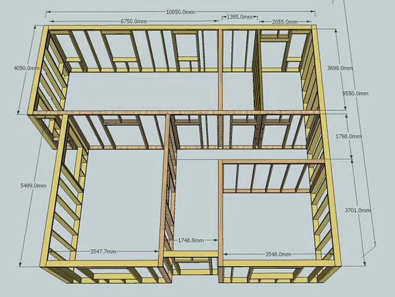 Схема постройки дома