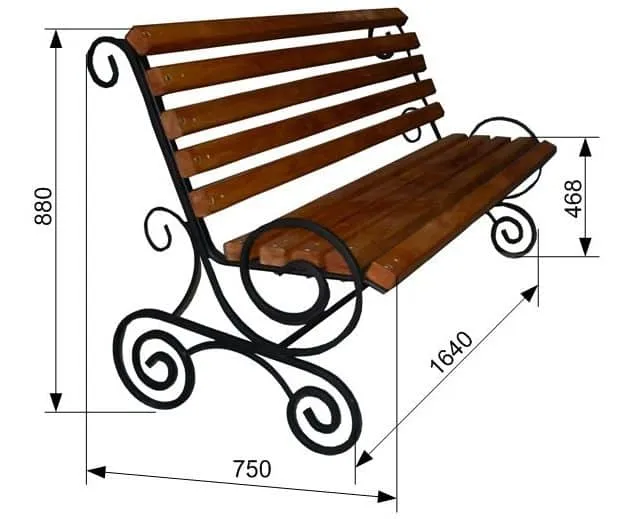 Декорирование скамейки | Скамейка из профильной трубы своими руками