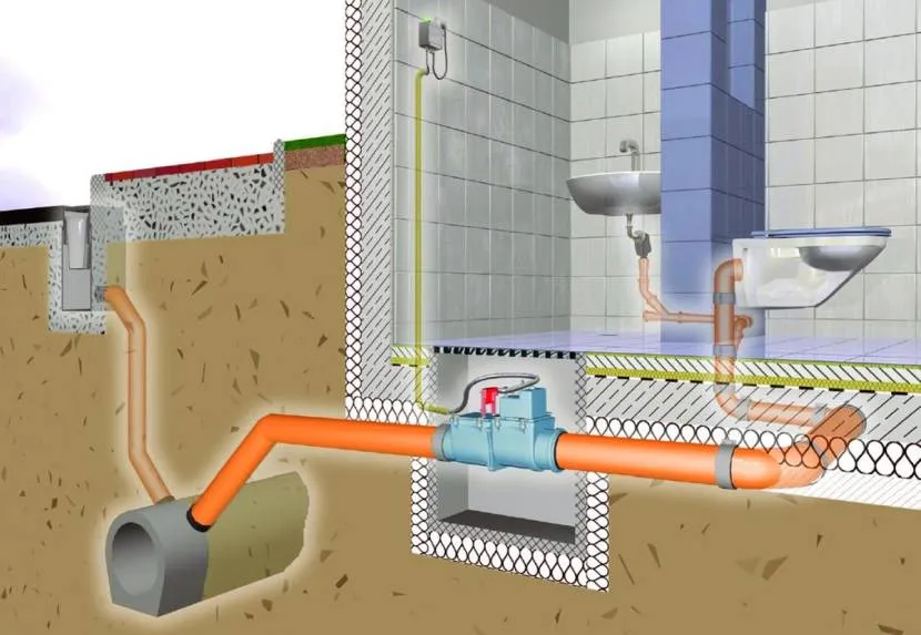 Схематическое изображение канализации частного дома