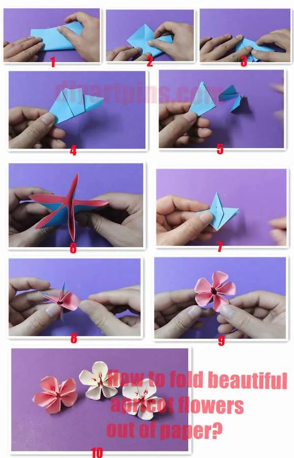 маленький цветок оригами
