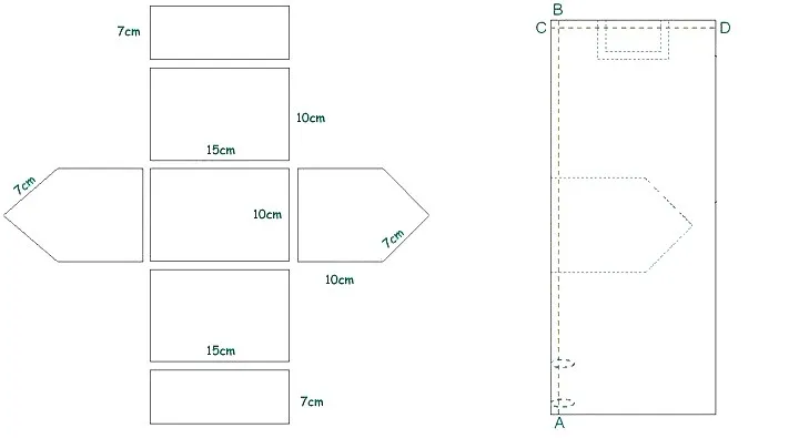 выкройка сумки-домика