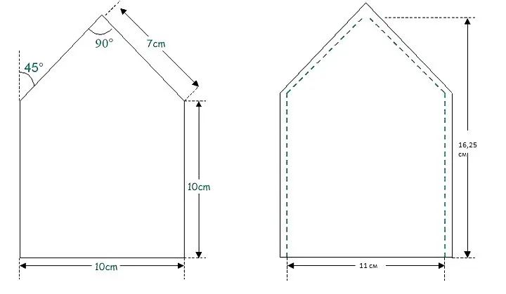 выкройка сумки-домика