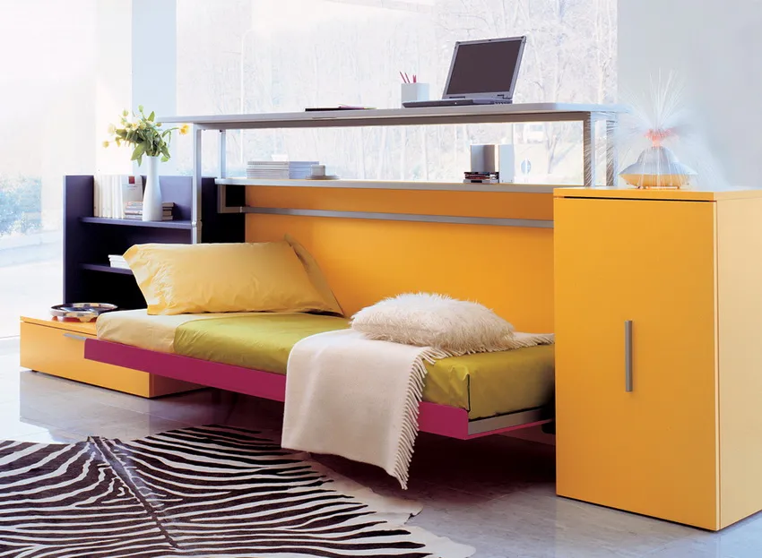 Кровать-трансформер часто используется в интерьере современных квартир