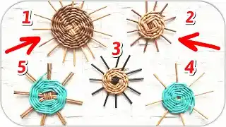 5 вариантов плетения круглого дна из газетных трубочек!