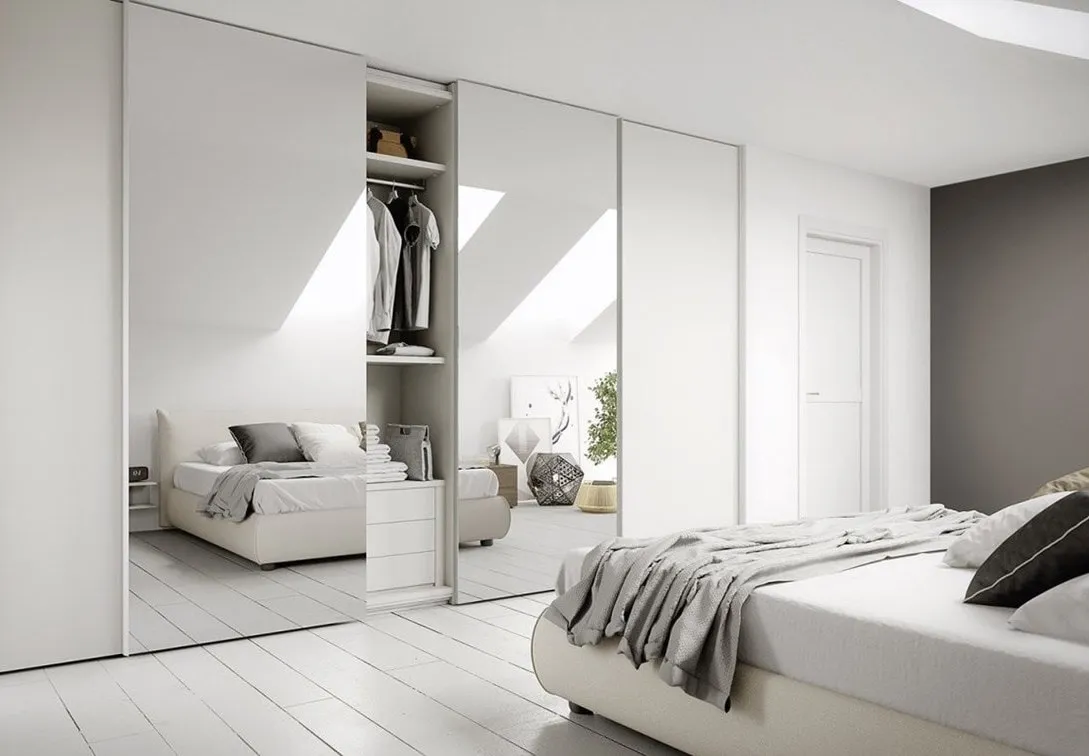 Современное и стильное решение оформления спальни с белых тонах
