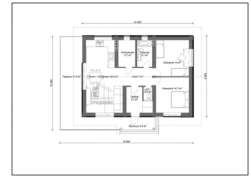 Планировки одноэтажных домов с котельной