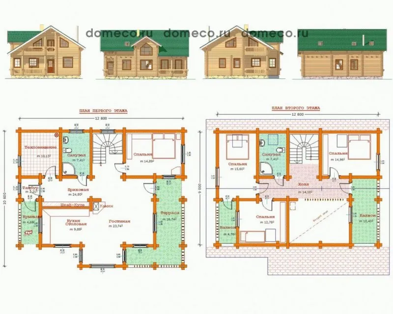 План загородного дома с размерами