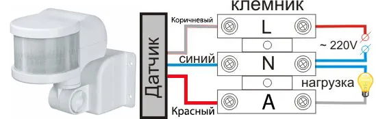 Как правильно подключить датчик движения - 5 схем подключения с переключателем и без.