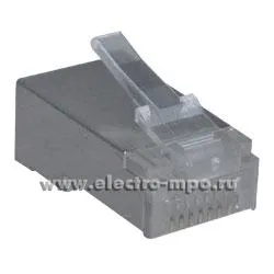 Р2301. Разъём EC-UP8P8C-SD-003-TR-1000 компьютерный RJ45 8P8C 8 конт. экран. категория 5 (Netlan)