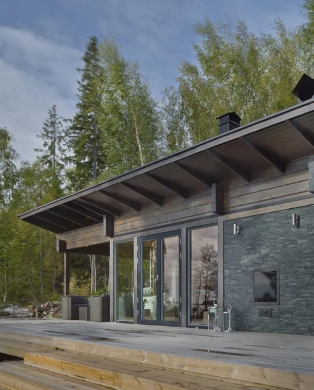 Финский дом с односкатной крышей проекты
