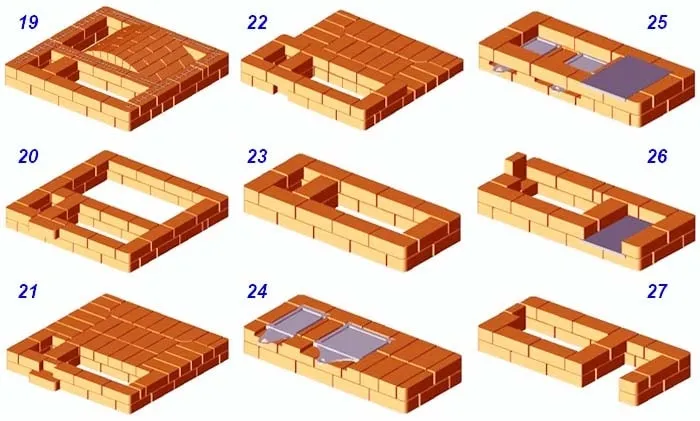 Кладочная порядовка ярусы 19-27