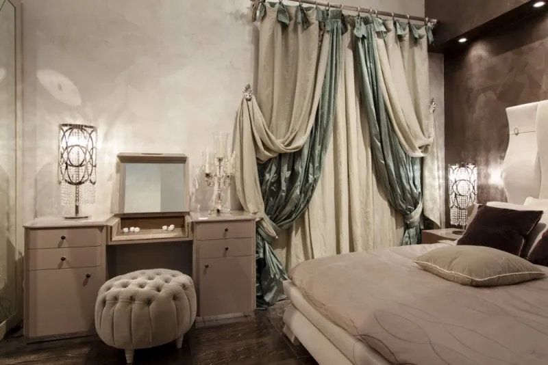 Шторы в итальянском стиле для спальни