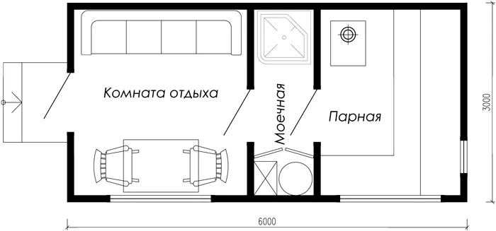 чертеж бани