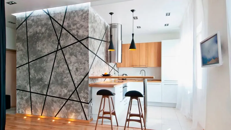 Барная стойка в студии: креативный дизайн для кухни