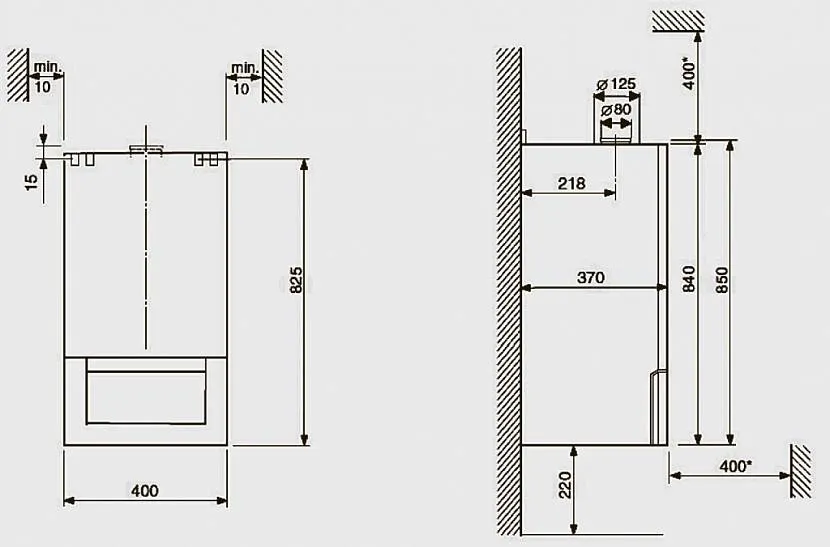 газовая колонка в шкафу на кухне