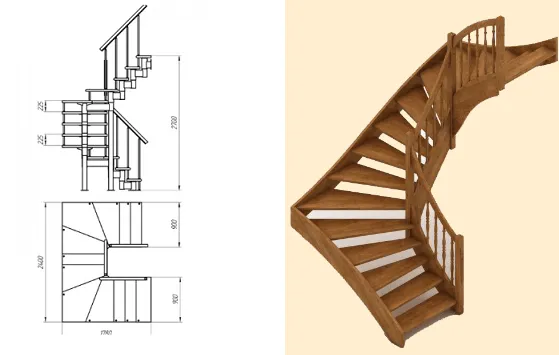 Схема расчета лестницы