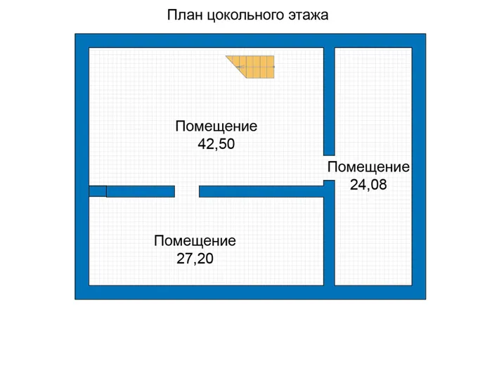 Планировка цокольного этажа :: Проект дома из газобетона 81-39