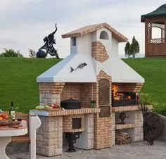 Outdoor Kitchen Grill, Outdoor Grills, Outdoor Oven, Outdoor Kitchen Design, Outdoor Cooking, Parrilla Exterior, Wood Fired Oven, Bbq Area, Outdoor Fireplace