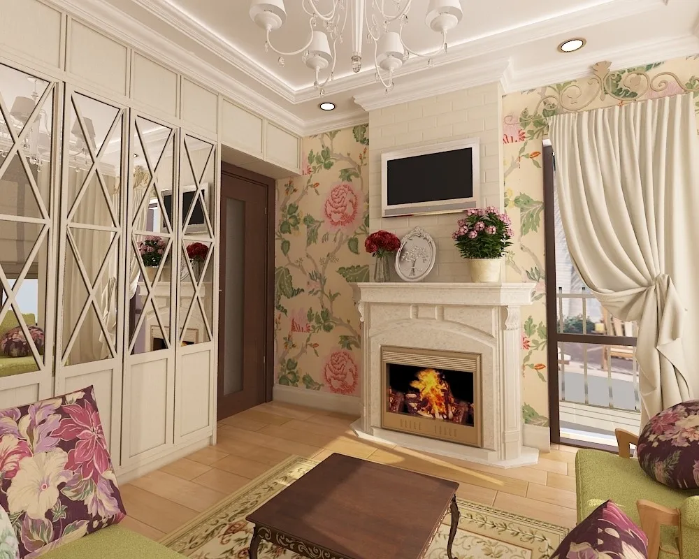 Электрокамин с телевизором в интерьере: топ идей