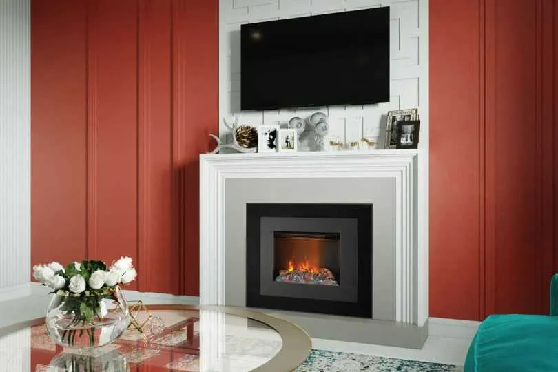 Электрокамин с телевизором в интерьере: топ идей