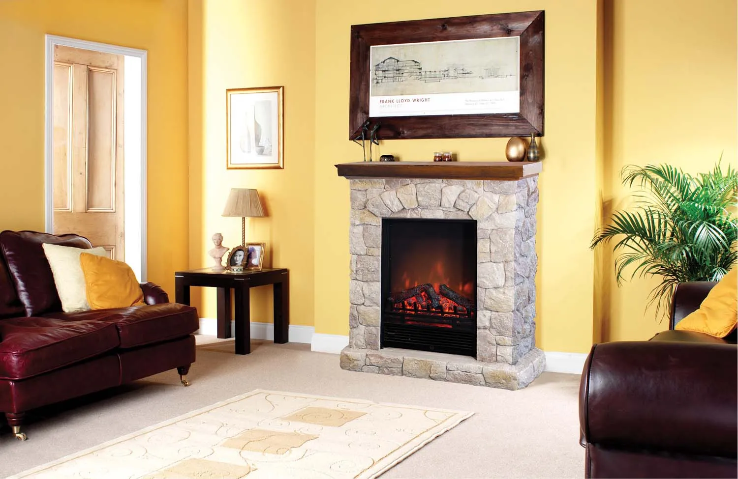 Электрокамин с телевизором в интерьере: топ идей