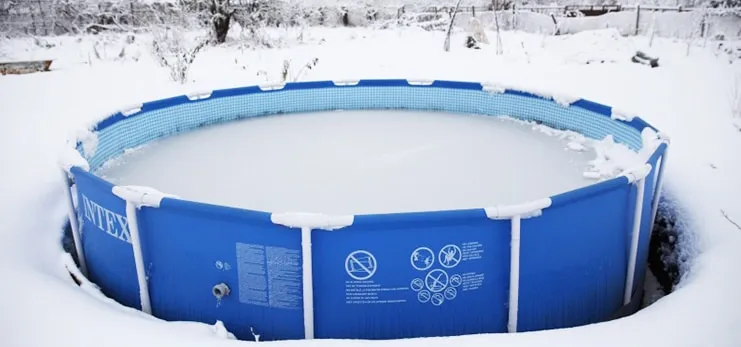 Как хранить каркасный бассейн в зимний ...