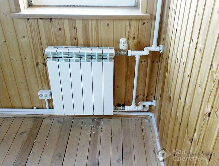 Радиатор в деревянном доме