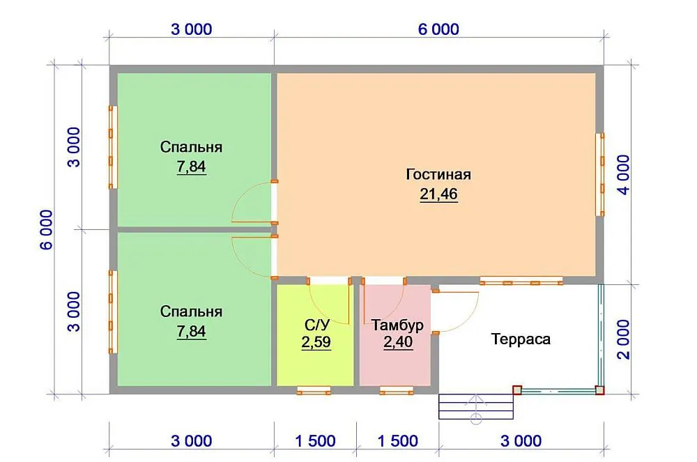 План одноэтажного дома