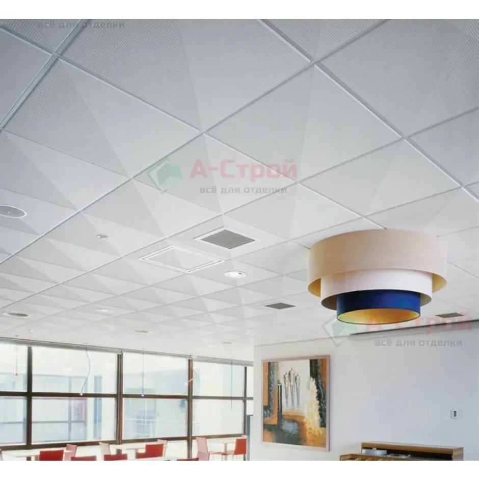 Подвесной потолок Armstrong Graphis Microlook diagonal 600x600x17мм