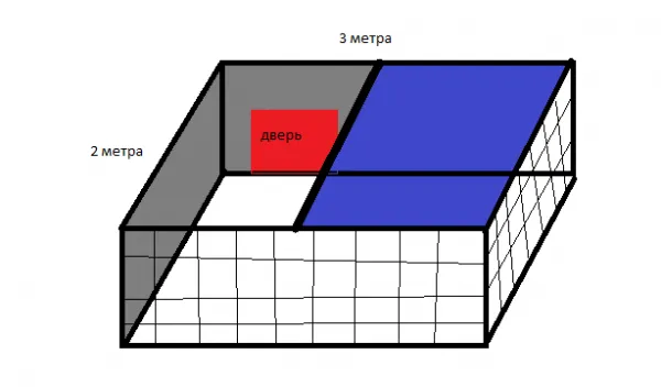 Чертёж вольера для маленькой собаки