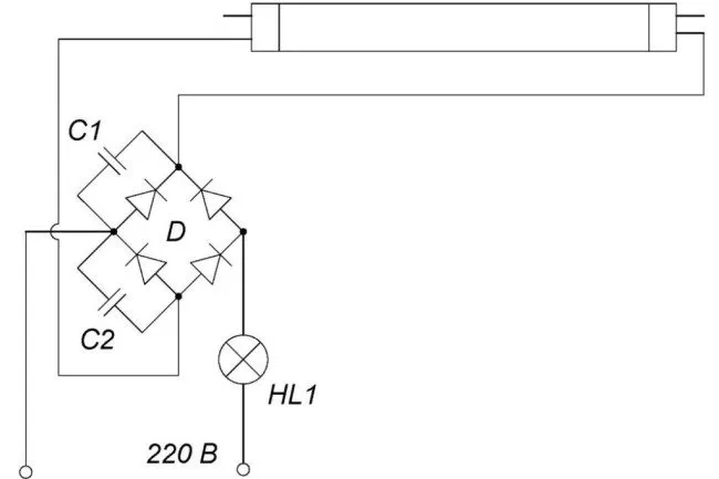 Подключение лампы без баласта
