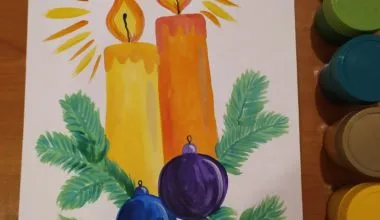 Как нарисовать новогодние свечи