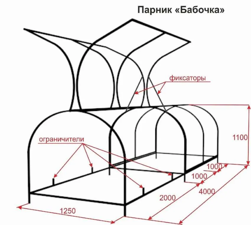 как сделать теплицу бабочка своими руками