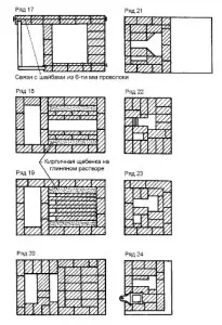 Порядовка русской печи Экономка 17-24 ряды