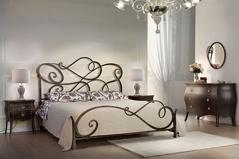 Виды кованых кроватей в разных стилях - Модерн