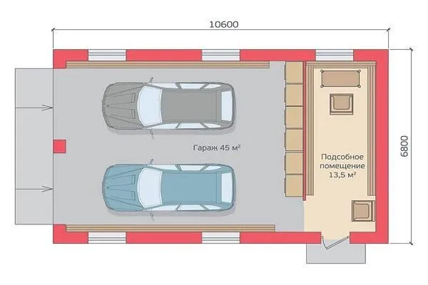 Какой оптимальный размер гаража на 2 машины в 2020 году